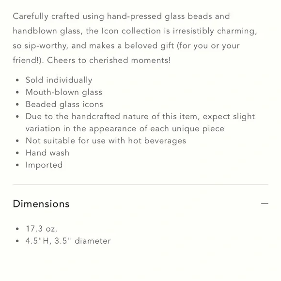 Anthropologie Pink Mystic Confetti Icon Juice Glass Luster Wand - Picture 2 of 3